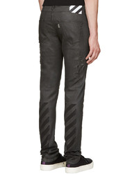 Мужские черные рваные джинсы от Off-White