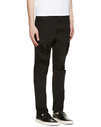 Мужские черные рваные джинсы от Palm Angels