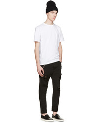 Мужские черные рваные джинсы от Palm Angels