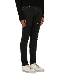 Мужские черные рваные джинсы от Versus