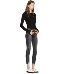 Женские черные рваные джинсы от Amo