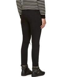 Мужские черные рваные джинсы от Saint Laurent