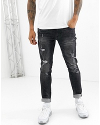Мужские черные рваные джинсы от BLEND