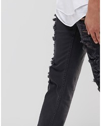 Мужские черные рваные джинсы от Asos