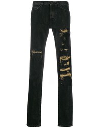 Мужские черные рваные джинсы от Buscemi