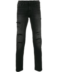 Мужские черные рваные джинсы от Calvin Klein Jeans