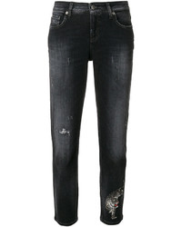 Женские черные рваные джинсы от Cambio