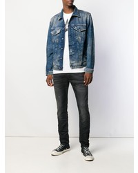 Мужские черные рваные джинсы от Diesel