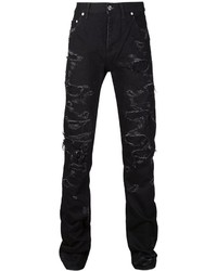 Мужские черные рваные джинсы от Christian Dada