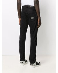 Мужские черные рваные джинсы от Philipp Plein