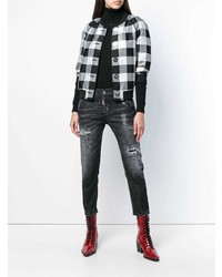 Женские черные рваные джинсы от Dsquared2