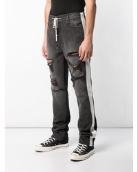 Мужские черные рваные джинсы от Mostly Heard Rarely Seen