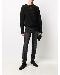 Мужские черные рваные джинсы от Les Hommes