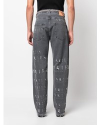 Мужские черные рваные джинсы от Aries