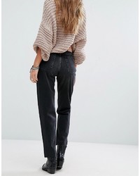 Женские черные рваные джинсы от Pull&Bear