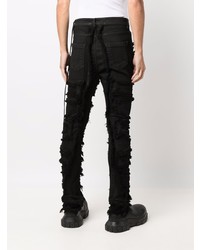 Мужские черные рваные джинсы от Rick Owens