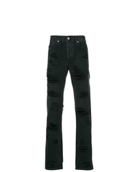 Мужские черные рваные джинсы от Diesel