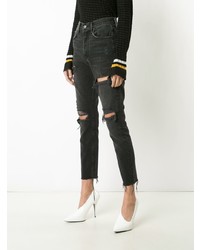 Женские черные рваные джинсы от Grlfrnd