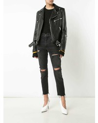 Женские черные рваные джинсы от Grlfrnd