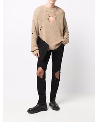 Мужские черные рваные джинсы от DSQUARED2