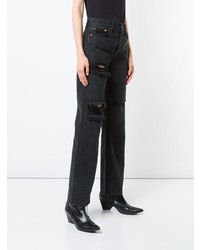 Женские черные рваные джинсы от RE/DONE