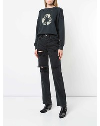Женские черные рваные джинсы от RE/DONE