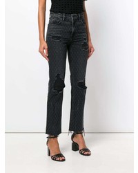 Женские черные рваные джинсы от Alexander Wang