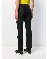 Мужские черные рваные джинсы от Buscemi