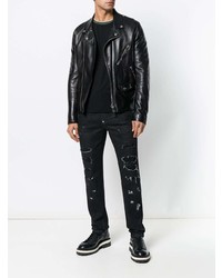 Мужские черные рваные джинсы от Philipp Plein