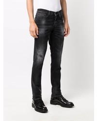 Мужские черные рваные джинсы от Dondup