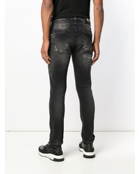 Мужские черные рваные джинсы от John Richmond