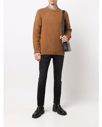 Мужские черные рваные джинсы от Haikure