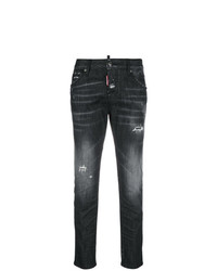Женские черные рваные джинсы от Dsquared2