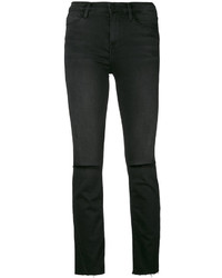 Женские черные рваные джинсы от Frame