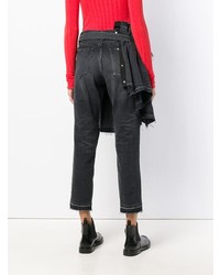 Женские черные рваные джинсы от Sacai