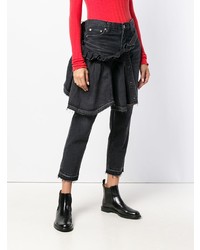 Женские черные рваные джинсы от Sacai