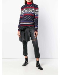 Женские черные рваные джинсы от Sacai