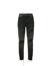 Женские черные рваные джинсы от Grlfrnd