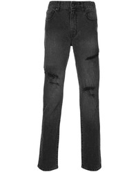 Мужские черные рваные джинсы от Haculla