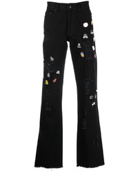 Мужские черные рваные джинсы от Haculla