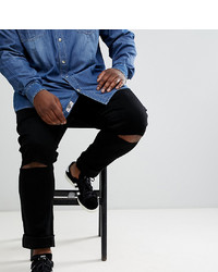 Мужские черные рваные джинсы от Jacamo
