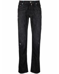 Мужские черные рваные джинсы от Jacob Cohen