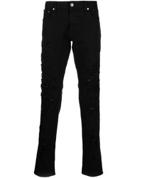 Мужские черные рваные джинсы от Just Cavalli
