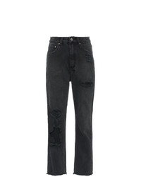 Женские черные рваные джинсы от Ksubi