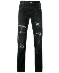 Мужские черные рваные джинсы от Les Hommes