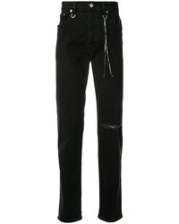 Мужские черные рваные джинсы от Mastermind World