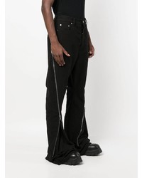 Мужские черные рваные джинсы от Rick Owens
