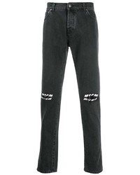 Мужские черные рваные джинсы от MSGM