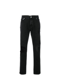 Мужские черные рваные джинсы от MSGM