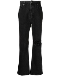 Мужские черные рваные джинсы от Musium Div.